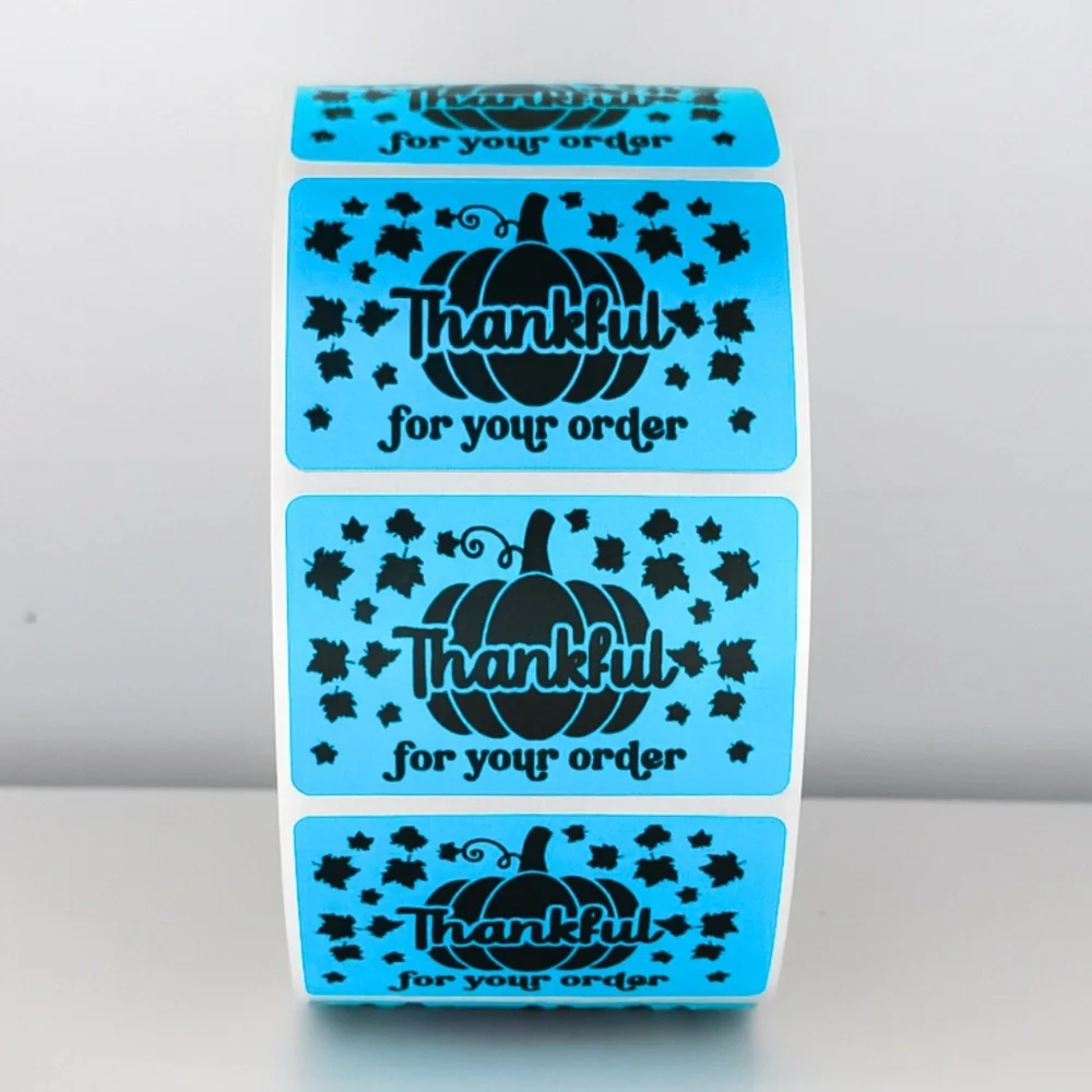 Thankful for Your Order Stickers Fall Pumpkin Packaging Labels | Autumn stickers - Picture 3 of 11